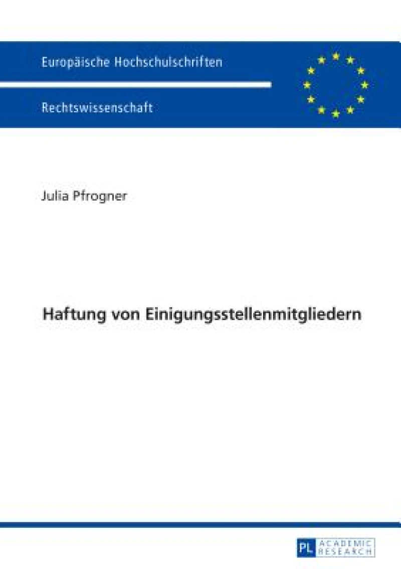 Haftung Von Einigungsstellenmitgliedern