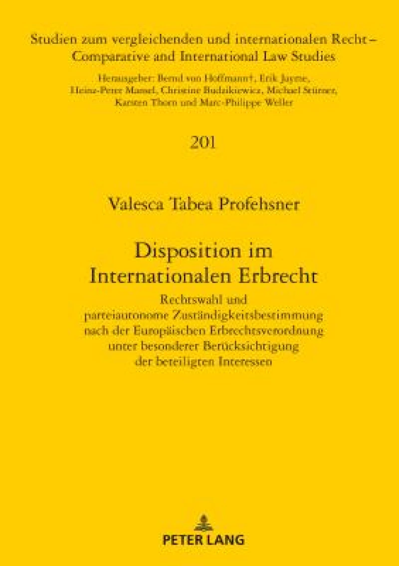Disposition im Internationalen Erbrecht