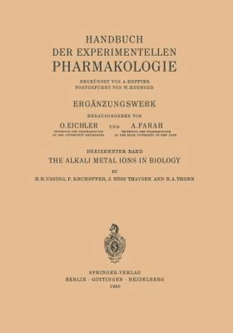 The Alkali Metal Ions in Biology