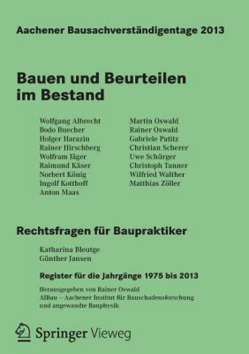 Aachener Bausachverstandigentage 2013