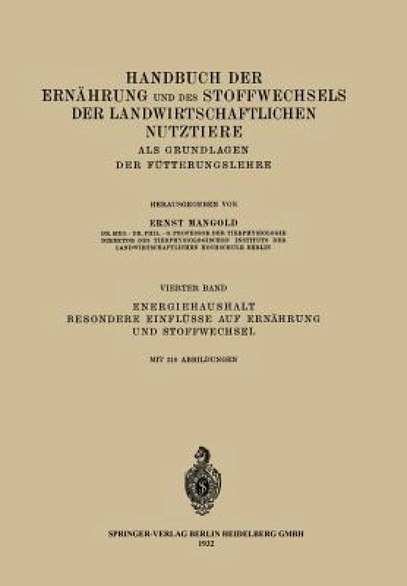 Energiehaushalt. Besondere Einflusse auf Ernahrung und Stoffwechsel