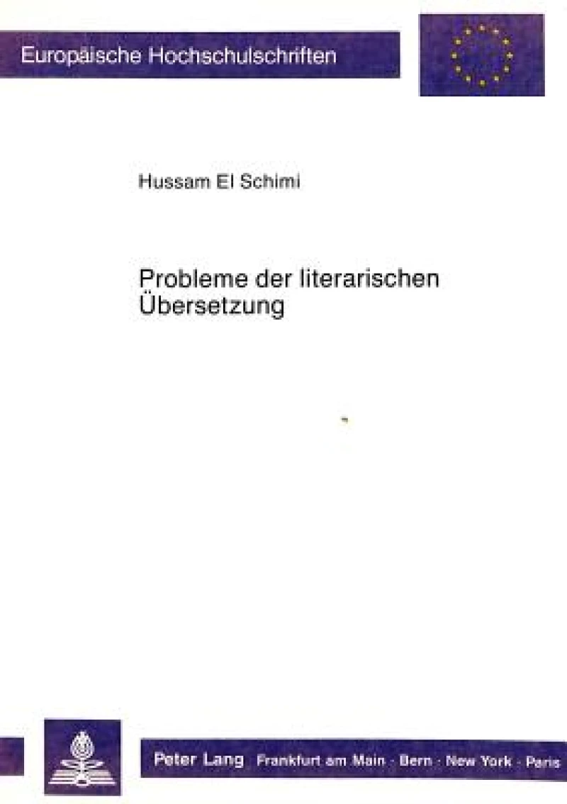Probleme der literarischen Uebersetzung