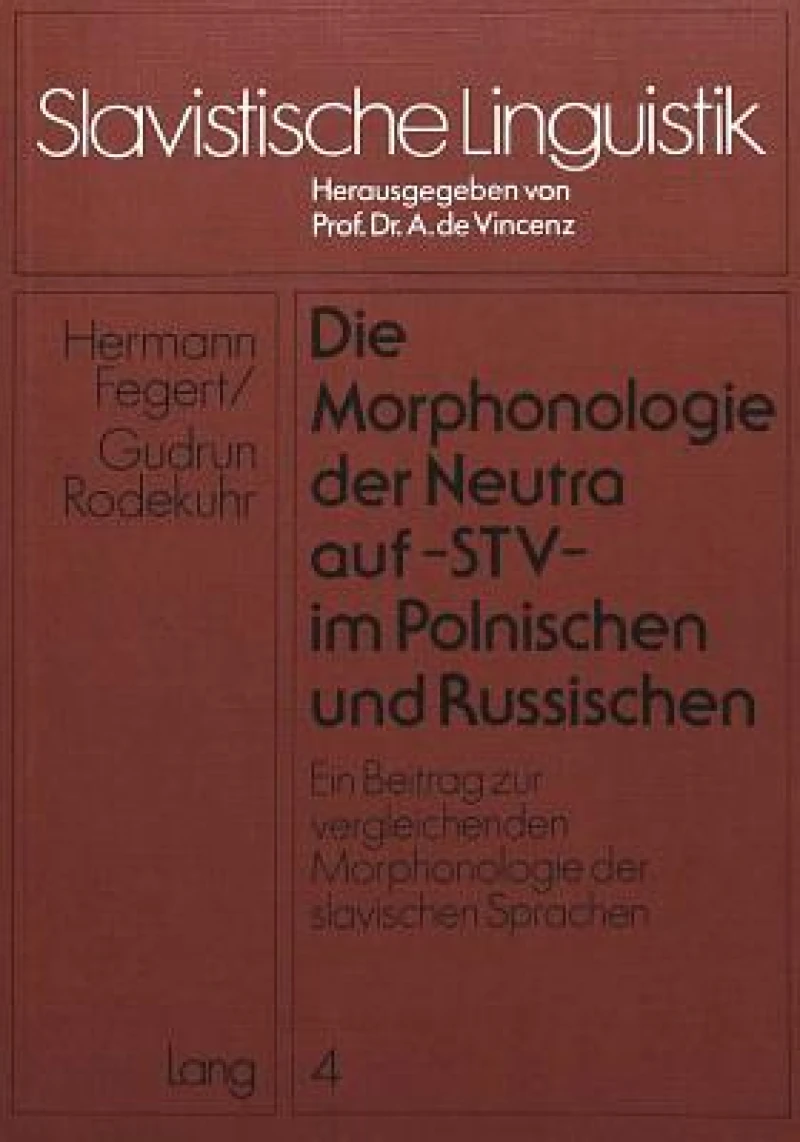 Die Morphonologie der Neutra auf -stv- im Polnischen und Russischen