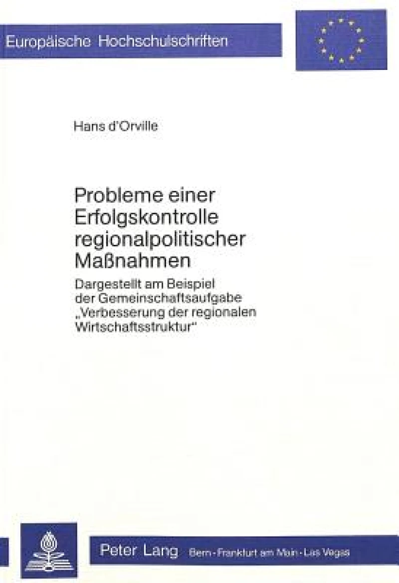 Probleme einer Erfolgskontrolle regionalpolitischer Massnahmen