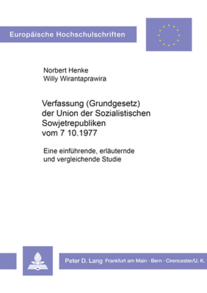 Verfassung (Grundgesetz) der Union der sozialistischen Sowjetrepubliken vom 7.10.1977