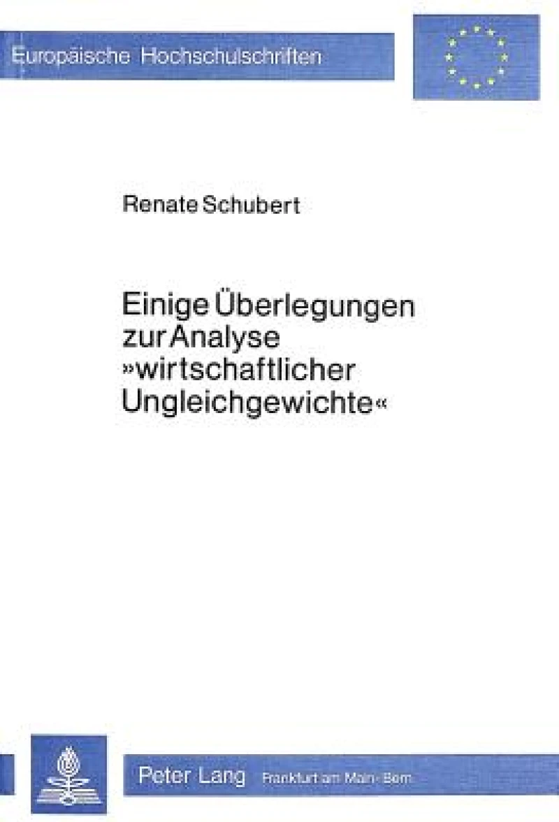Einige Ueberlegungen zur Analyse «wirtschaftlicher Ungleichgewichte»