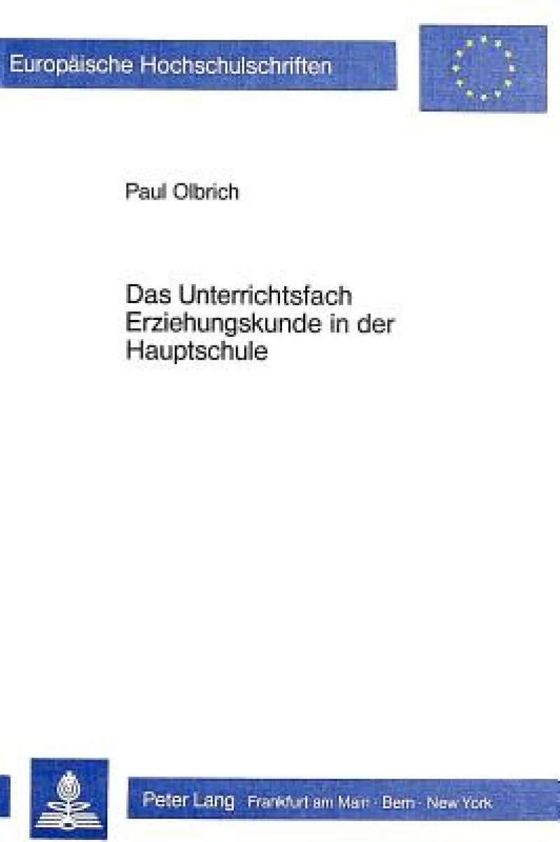 Das Unterrichtsfach Erziehungskunde in der Hauptschule