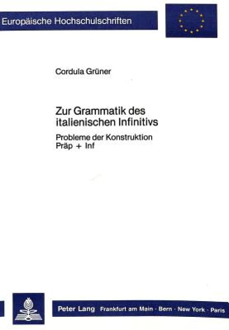 Zur Grammatik des italienischen Infinitivs