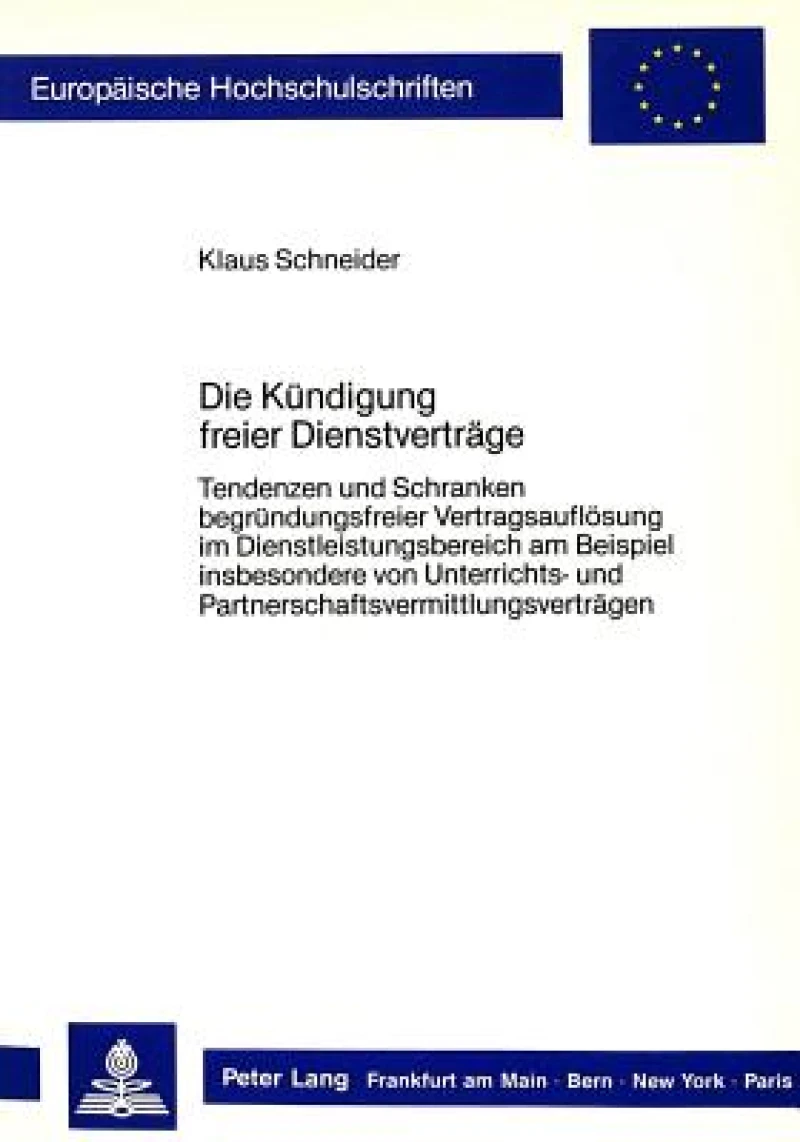 Die Kuendigung freier Dienstvertraege