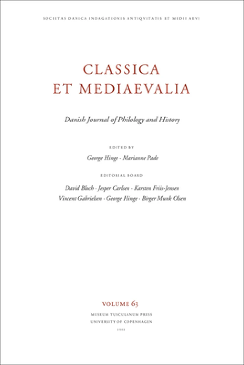 Classica et Mediaevalia Volume 63