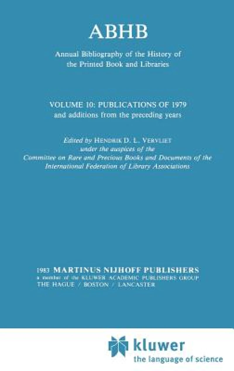 ABHB Annual Bibliography of the History of the Printed Book and Libraries