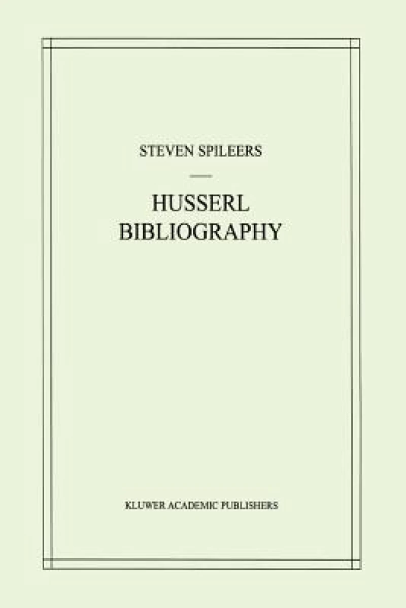 Edmund Husserl Bibliography
