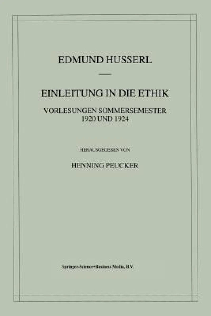 Einleitung in die Ethik