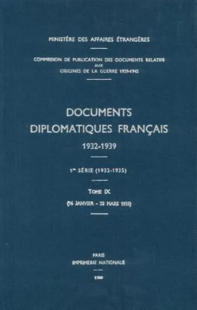 Documents Diplomatiques Francais