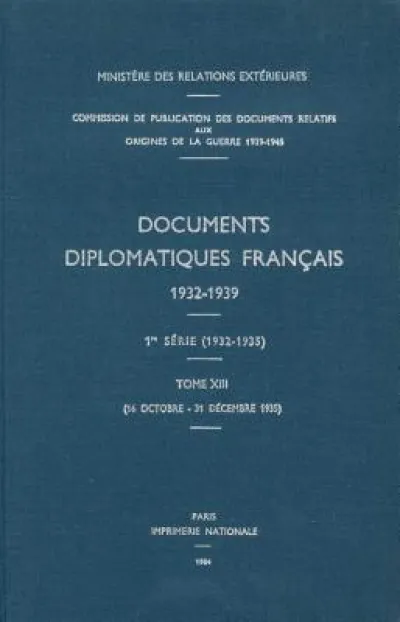 Documents Diplomatiques Francais