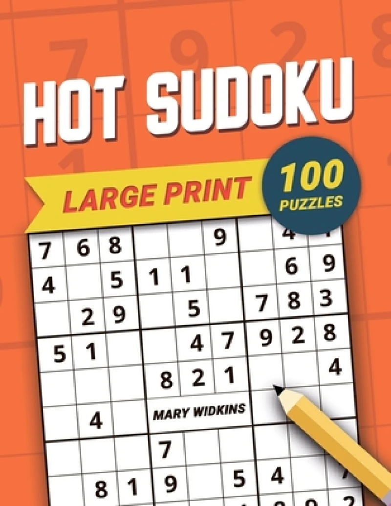 Large Print Hot Sudoku 100 Puzzles